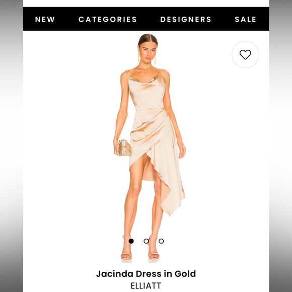 Elliatt Dresses & Skirts - Elliatt Jacinda Dress in Gold